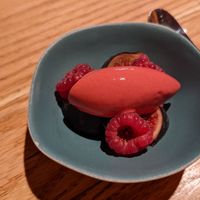 Bonus raspberry fig dessert at Culina Hortus in Lyon