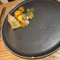 Sponge cake with butternut sorbet   at Culina Hortus in Lyon