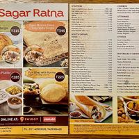 Menu  at Sagar Ratna - Aerocity Worldmark in New Delhi