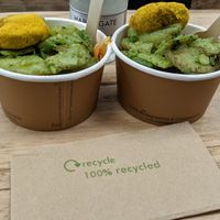 Recyclable packaging wooden cutlery at Ripe in Ulverston