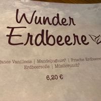 Menu  at Wilma Wunder in Dresden