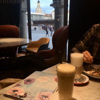 Goldene Milch/Kurkuma Latte (ca. 4€)  at Wilma Wunder in Dresden