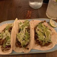 Carne asada tacos! at Charly's Vegan Tacos in Miami