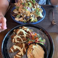 Macho Nachos and Avocado Fries at Charly's Vegan Tacos in Miami