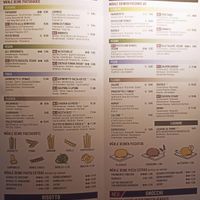 Menu at Vapiano in Gottingen