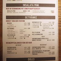 Menu at Vapiano in Gottingen