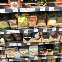 Some of the "healthy" selections at Aroma Supermarket at Shopping Centre Kamelija in Kotor