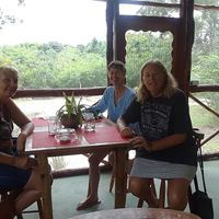 I met new friends while eating lunch today! at Serenity Grove in Corozal