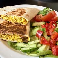 Coronation tofu quesadillas   at The Herb Garden in Buxton