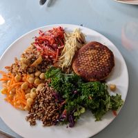 Mixed lunch plate at The Grove Veggie Kitchen in Limerick