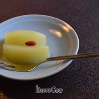 Fruit at the end of the meal at Hachinoki in Kamakura