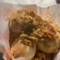 Hot vegan gluten free dough balls without the honey  at Pizza Express - Notting Hill Gate in West London