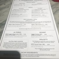 vegan menu  at Pizza Express - Notting Hill Gate in West London