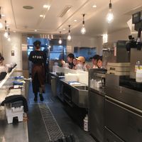 Seating area at Afuri - Shinjuku in Tokyo