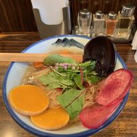 Vegan ramen full of vegan  at Afuri - Shinjuku in Tokyo