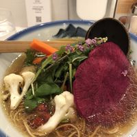 Rainbow vegan ramen at Afuri - Shinjuku in Tokyo