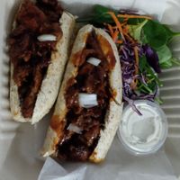 BBQ ribs sandwich at Vegetarian Restaurant by Hakin in North Miami Beach