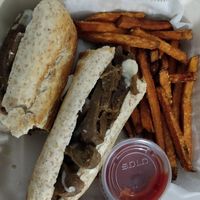 Philly cheesesteak at Vegetarian Restaurant by Hakin in North Miami Beach