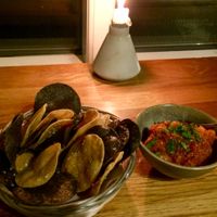 Fresh chips and salsa at Gringas in Odense