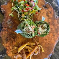 Chikin garlic mayo wraps at The Vegan Table in Phuket