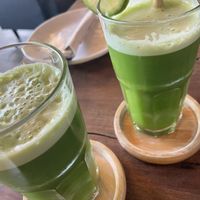 Green juice   at The Vegan Table in Phuket
