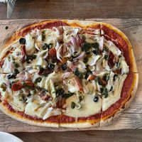 Mediterranean pizza   at The Vegan Table in Phuket