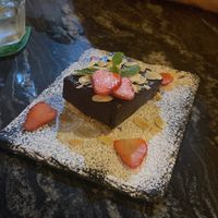 Chocolate tart  at The Vegan Table in Phuket