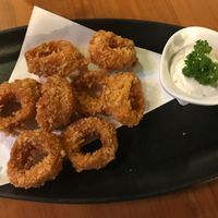 crispy and tasty appetizer with a rich vegan sauce to dip into at The Vegan Table in Phuket