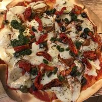 big vegan pizza at The Vegan Table in Phuket