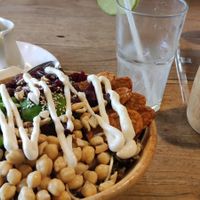 Vegan bowl with tempeh at The Vegan Table in Phuket
