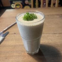 spiced banana smoothiee  at The Vegan Table in Phuket