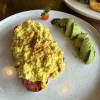 Amazing tofu scramble   at The Vegan Table in Phuket