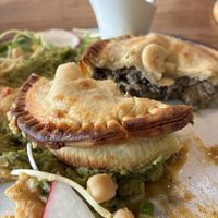 Chicken and mushroom pie  at The Vegan Table in Phuket