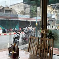 View from the insidee  at The Vegan Table in Phuket