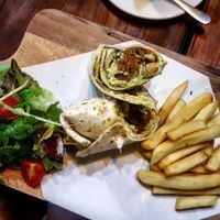 Delicious breakfast wrap at The Vegan Table in Phuket