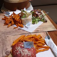 Vegan burger and wrap at The Vegan Table at The Vegan Table in Phuket