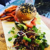 Chicken Burger! at The Vegan Table in Phuket