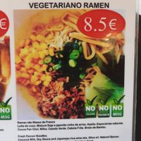 The menu and all the ingeedients that go into the vegan option! at Kokoro Ramen Bar in Lisbon