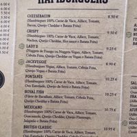 Menu de hambúrguer   at Iron Duke in Aveiro