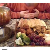 Vegan cheese fondue and platter  at Bock Bière Café in Manchester