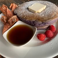 Ube Pancake for the win! at Nick's on Grand in South San Francisco