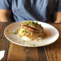 Moco loco: beyond burger patty, vegan egg, rice and gravy at Nick's on Grand in South San Francisco