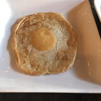 A vegan fried egg at Nick's on Grand in South San Francisco