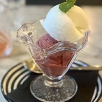 Lime and Basil, and Raspberry Sorbets  at Pizza Express in Shrewsbury