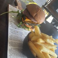 Vegan Burger at Cafe Maldon in Maldon