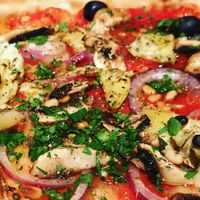 Vegan pizza at Pizza Express - White City in West London