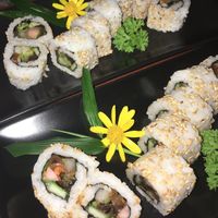 vegan mixed uramaki at Sapporo Japanese Restaurant in Kathmandu
