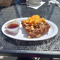 Peach Walnut French Toast at Urban Beets Cafe & Juicery in Wauwatosa