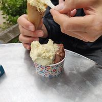 Vanilla and chocolate at Caffe Cream in Wallasey