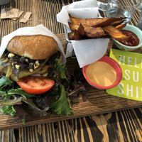 Vegan burger at Chula Eatery in La Quinta